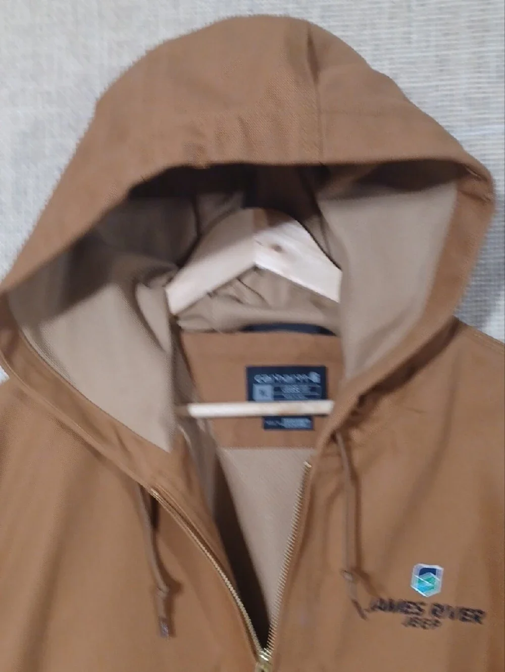 Carhartt Tan Hooded Work Jacket